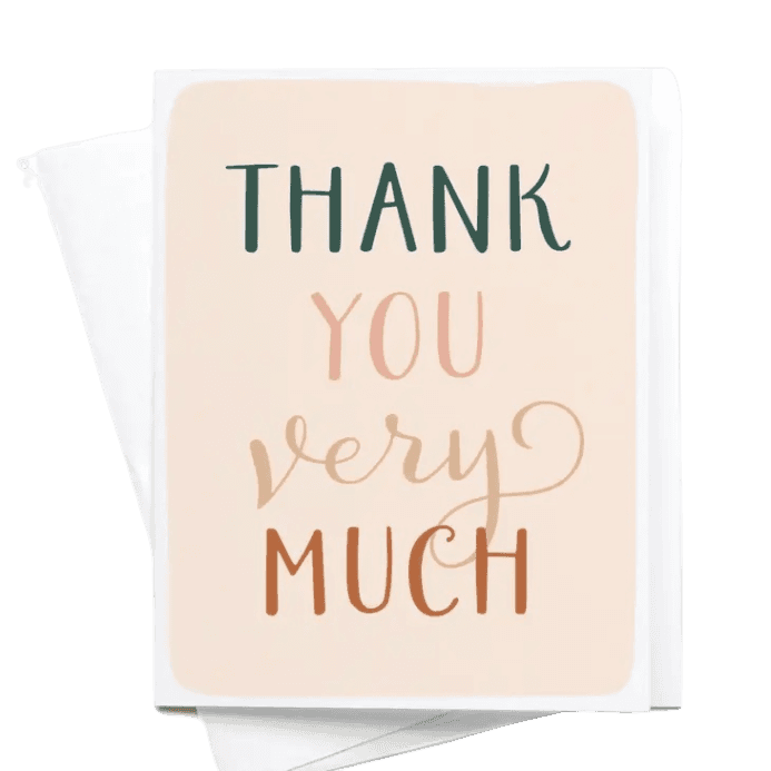 Thank You Very Much Card