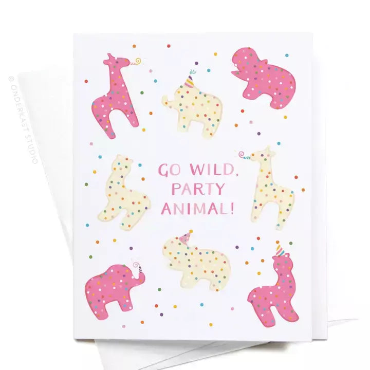 Go wild, party animal! card