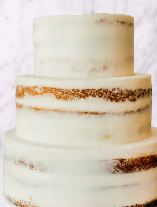 Semi-naked Cake - Option B, 3 Tier