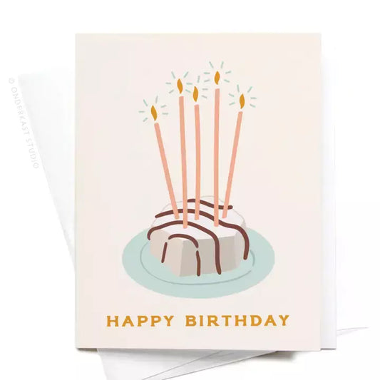 Happy birthday zebra cake card