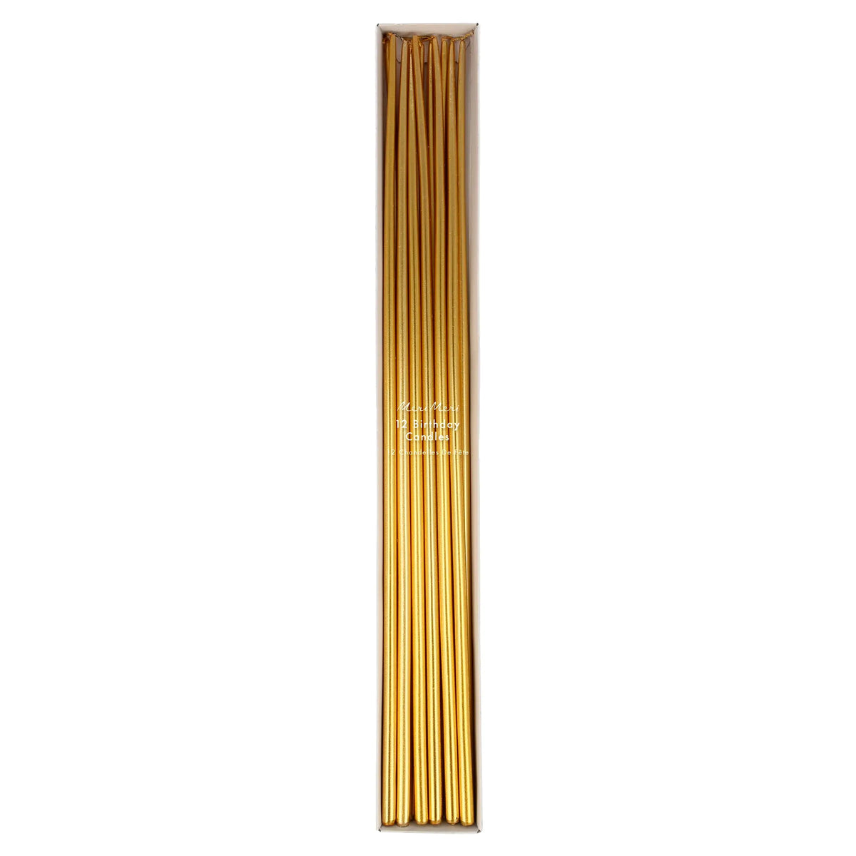 gold tall birthday candles