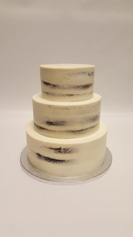 Semi-naked Cake - Option A, 3 Tier