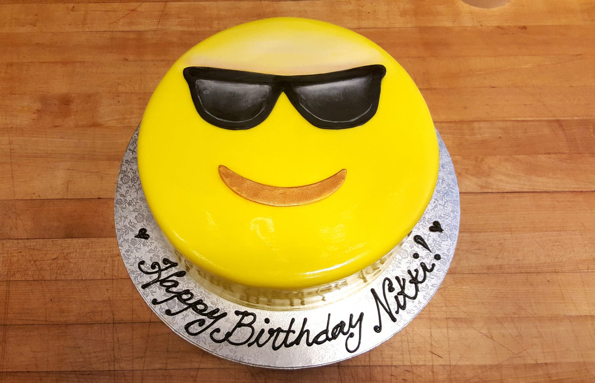 Sunglasses Emoji Cake