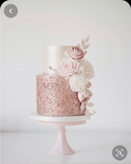 Rose Gold Sprinkle Custom Cake Lark Cake Shop