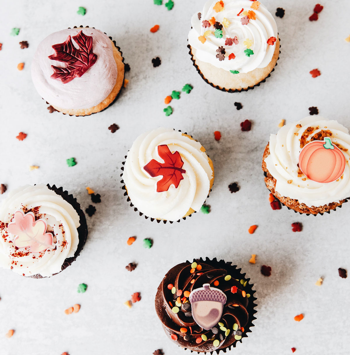 Fall Cupcakes (12 or more) – Lark Cake Shop