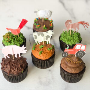 Farm Animal Cupcakes