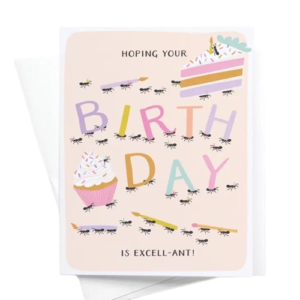 Hoping your birthday is excell-ant!